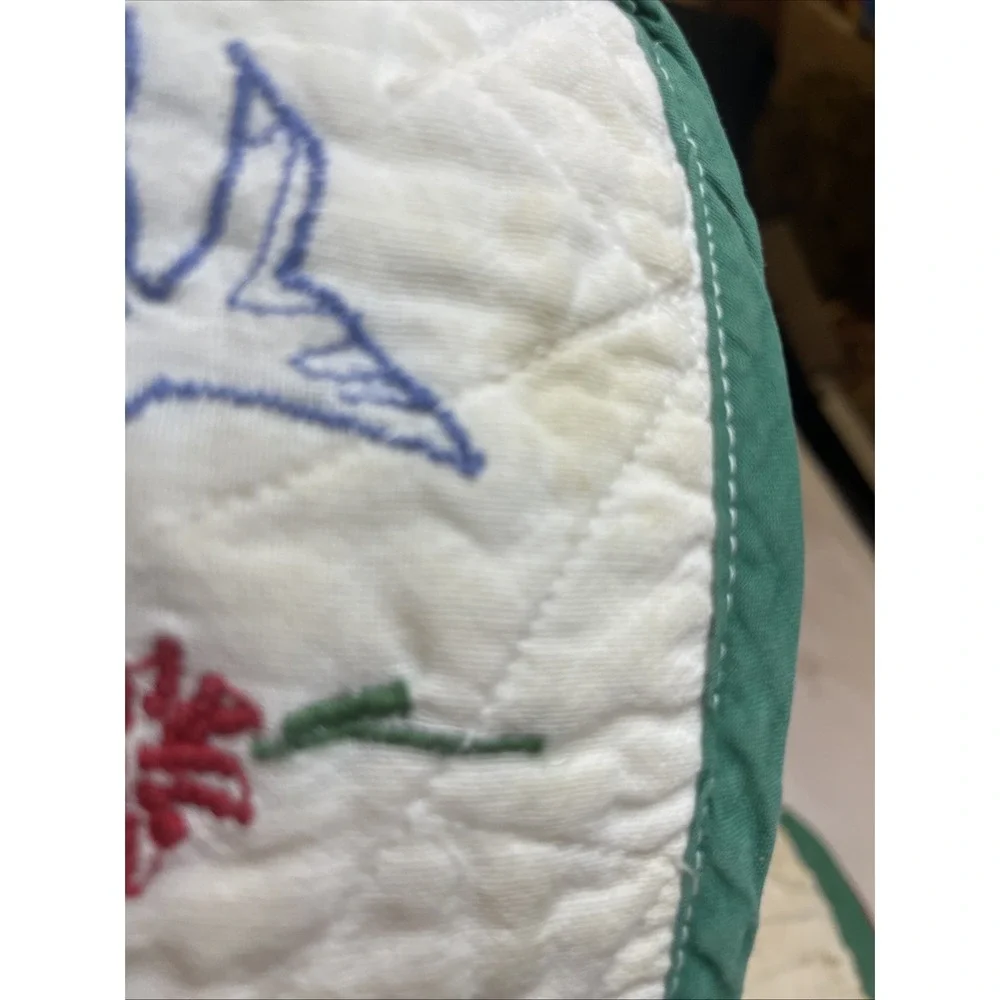 Pair of Sweet Matching Oven Pads Heat Bluebirds Red Yellow Flower Hang‎ Hanging